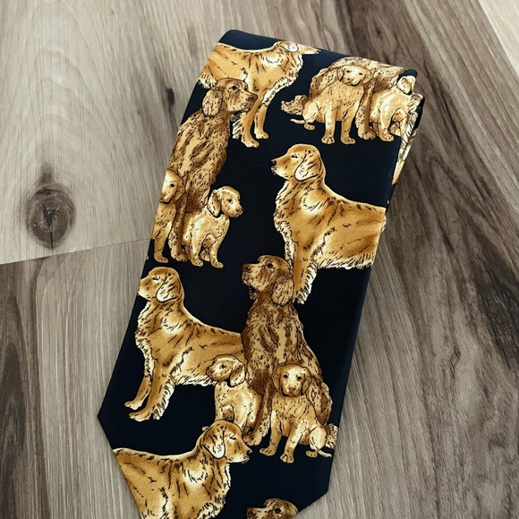 Ralph Marlin Other - RALPH MARLIN DESIGN RETRIEVER CLUB NECKTIE GOLDEN RETRIEVERS